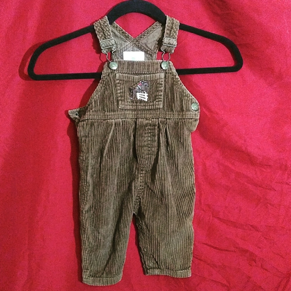 Corduroy Kitestrings equestrian baby overalls